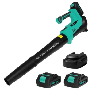 Cordless Leaf Blower, 21V Battery Powered Leaf Blower with Two Battery & Fast Charger