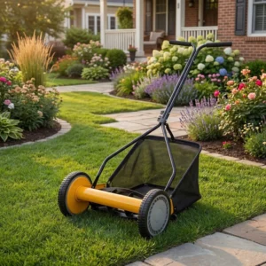 Heavy Duty 14 Inch Manual Push Lawn Mower With 5 Sharp Steel Blades